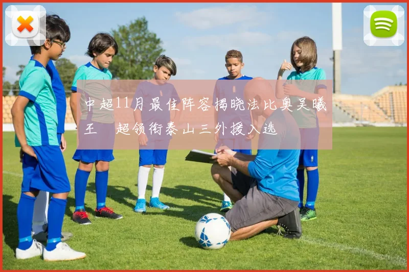 中超11月最佳阵容揭晓法比奥吴曦王燊超领衔泰山三外援入选
